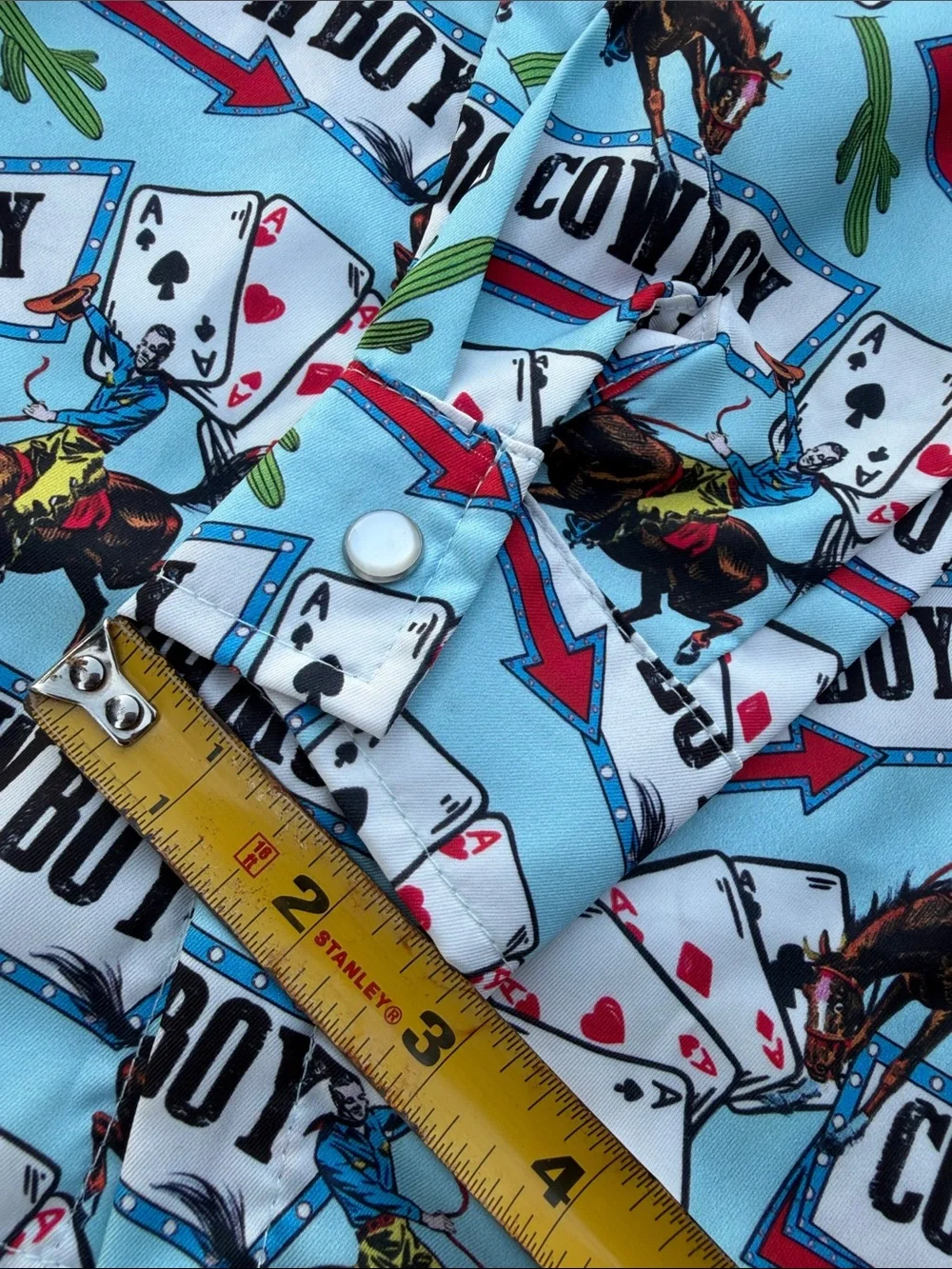 Shea Baby Cowboy Print Button-Down Shirt - Light Blue 3T